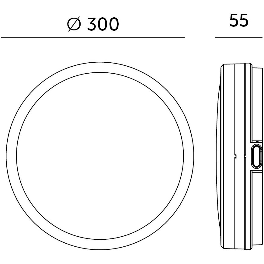 Plafonnier salle de bain NAIROS LED/24W/230V 3000/4000/6500K IP65 d. 30 blanc