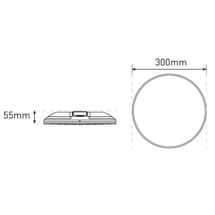 Plafonnier à intensité variable salle de bain SLIDE LED/6/12/18/24W/230V 2900/4000/6200K IP44 blanc