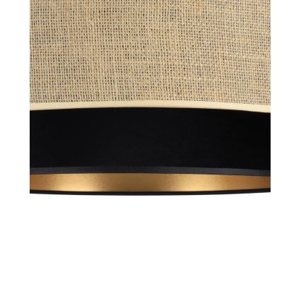 Plafonnier SARTA 1xE27/60W/230V, diam. 45 cm, noir/jute