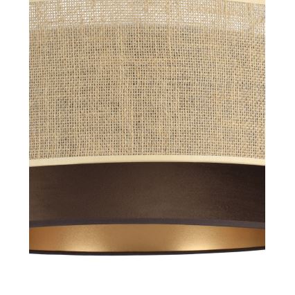 Plafonnier SARTA 1xE27/60W/230V Ø 45 cm marron/jute