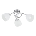 Plafonnier SEYLA 3xE27/60W/230V chrome brillant/blanc