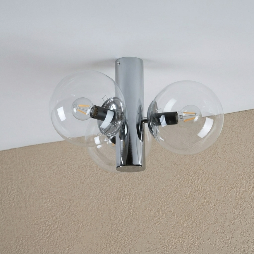 Plafonnier SFERIO 3xE14/5W/230V chrome brillant/transparent