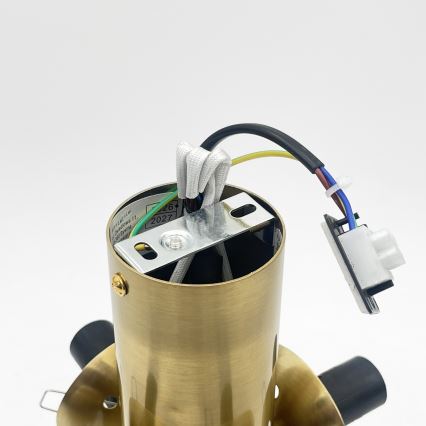 Plafonnier SFERIO 3xE14/5W/230V laiton/beige fumé