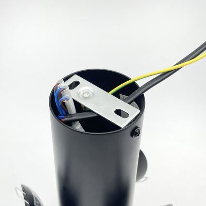 Plafonnier SFERIO 3xE14/5W/230V noir/noir fumé