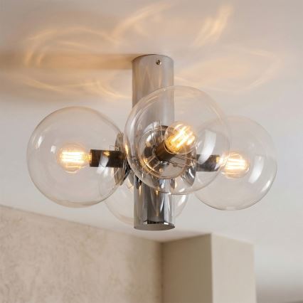 Plafonnier SFERIO 4xE14/5W/230V chrome brillant/verre transparent
