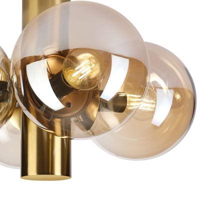Plafonnier SFERIO 4xE14/5W/230V laiton/beige fumé