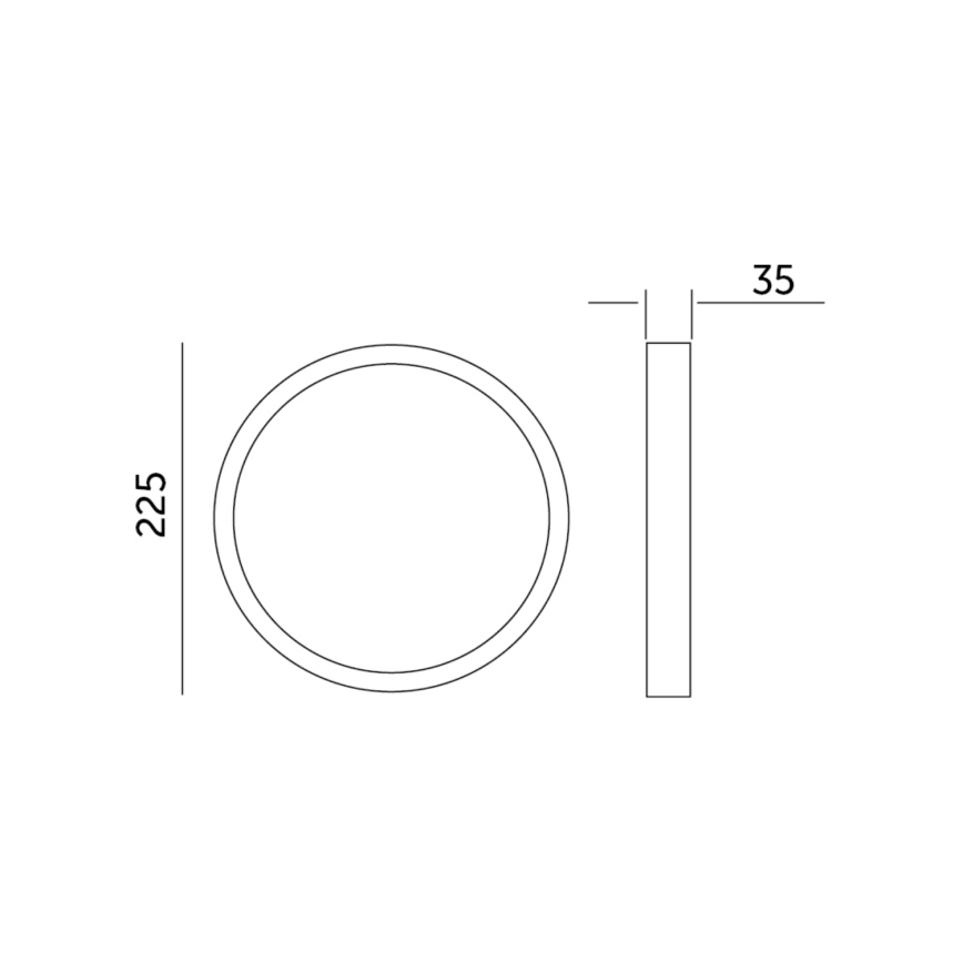 Plafonnier SIGARO CIRCLE LED/18W/230V 4000K IP40