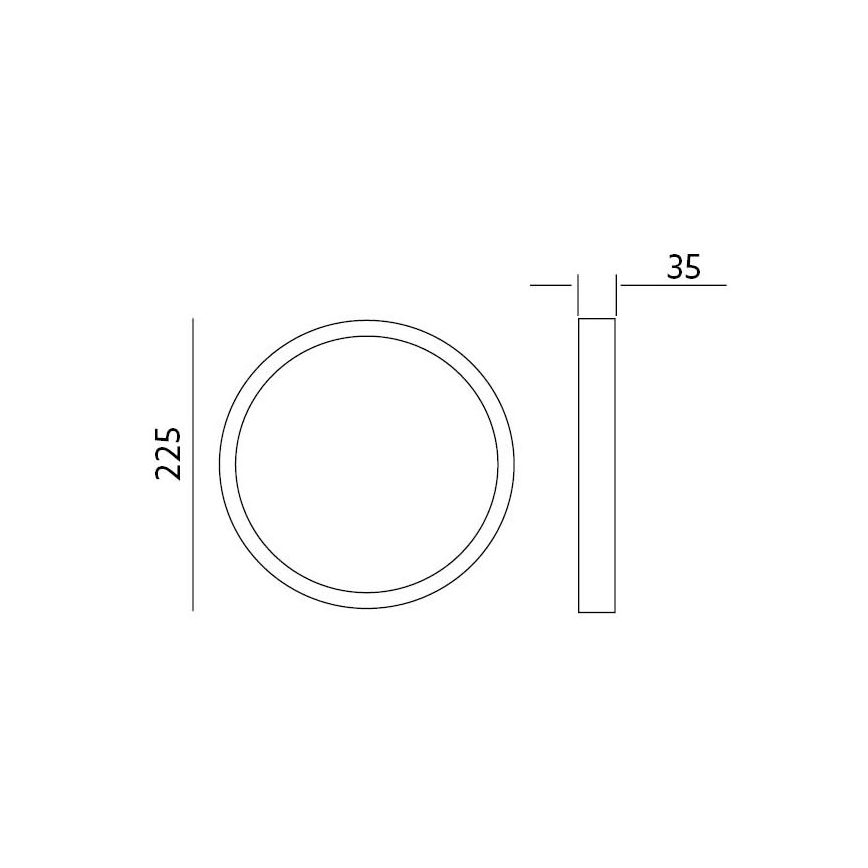 Plafonnier SIGARO CIRCLE LED/24W/230V 4000K IP40