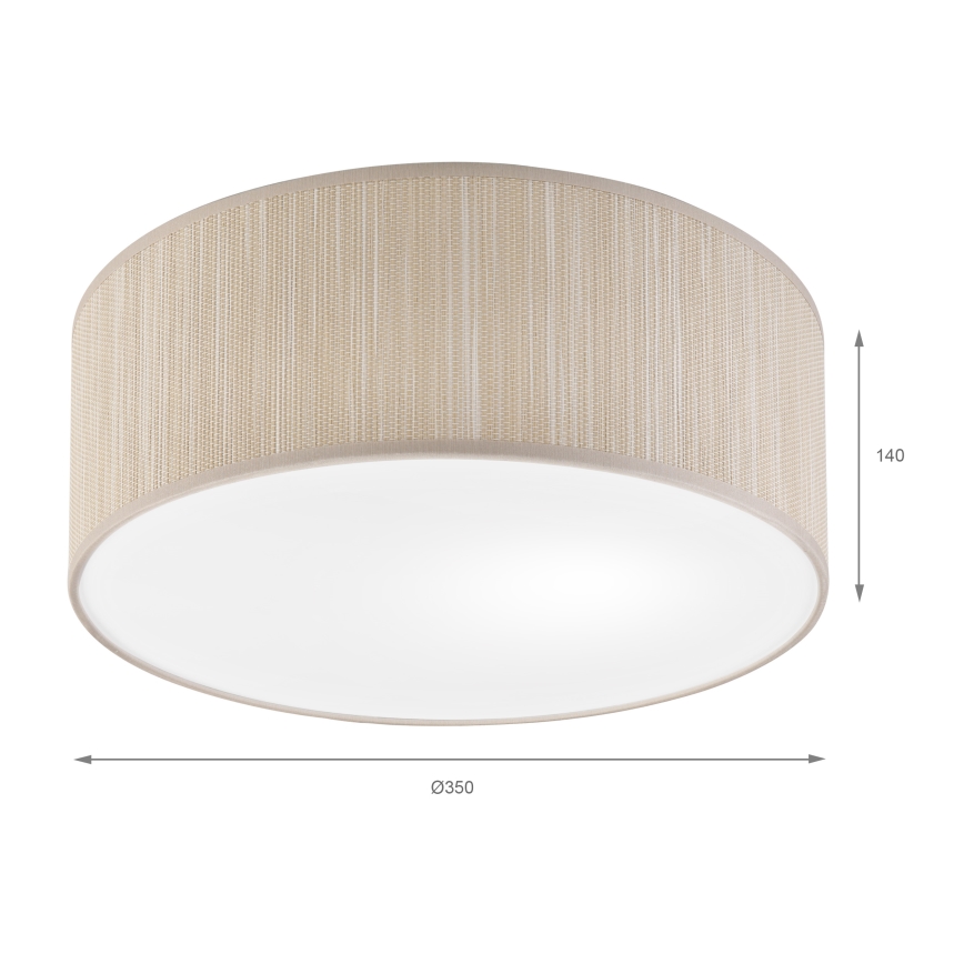 Plafonnier SIRJA 1xE27/15W/230V diam. 35 cm beige