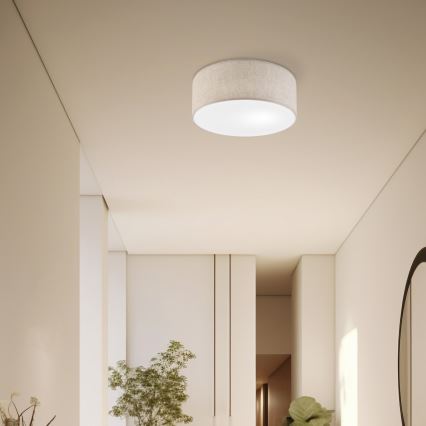 Plafonnier SIRJA 1xE27/15W/230V Ø 35 cm beige