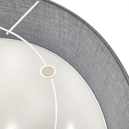 Plafonnier SIRJA 1xE27/15W/230V Ø 35 cm gris