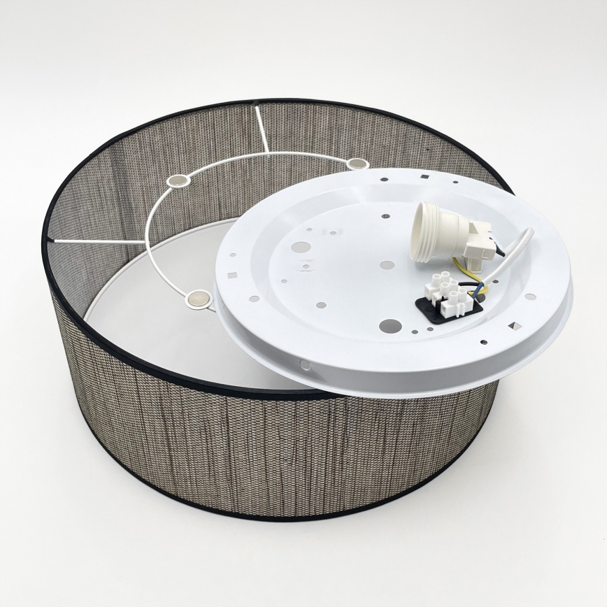 Plafonnier SIRJA 2xE27/15W/230V Ø 35 cm brun