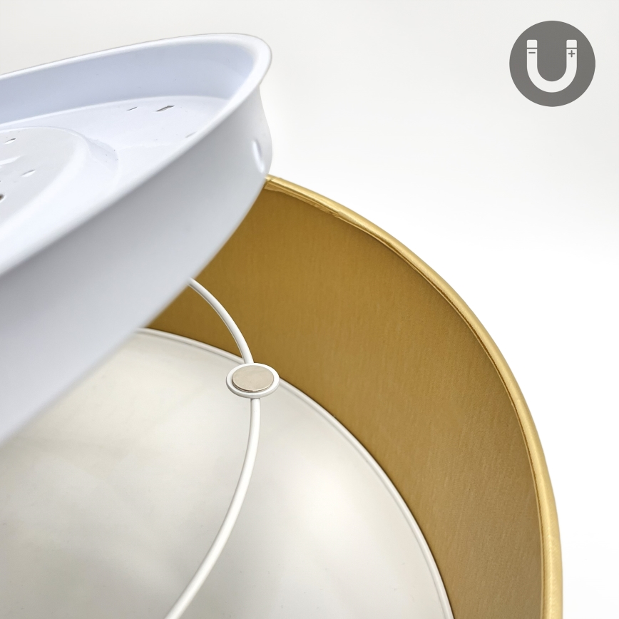 Plafonnier SIRJA 2xE27/15W/230V Ø 45 cm brun/doré