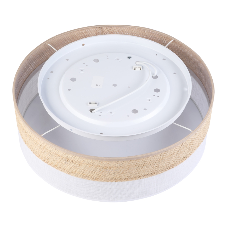 Plafonnier SIRJA BOHO 2xE27/15W/230V Ø 45 cm beige/blanc