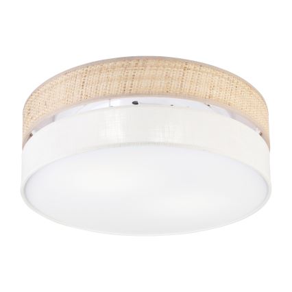 Plafonnier SIRJA BOHO 2xE27/15W/230V Ø 45 cm beige/crème
