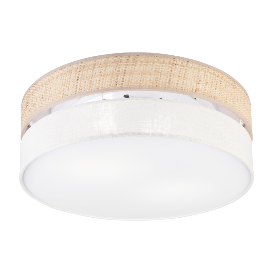 Plafonnier SIRJA BOHO 2xE27/15W/230V Ø 45 cm beige/crème
