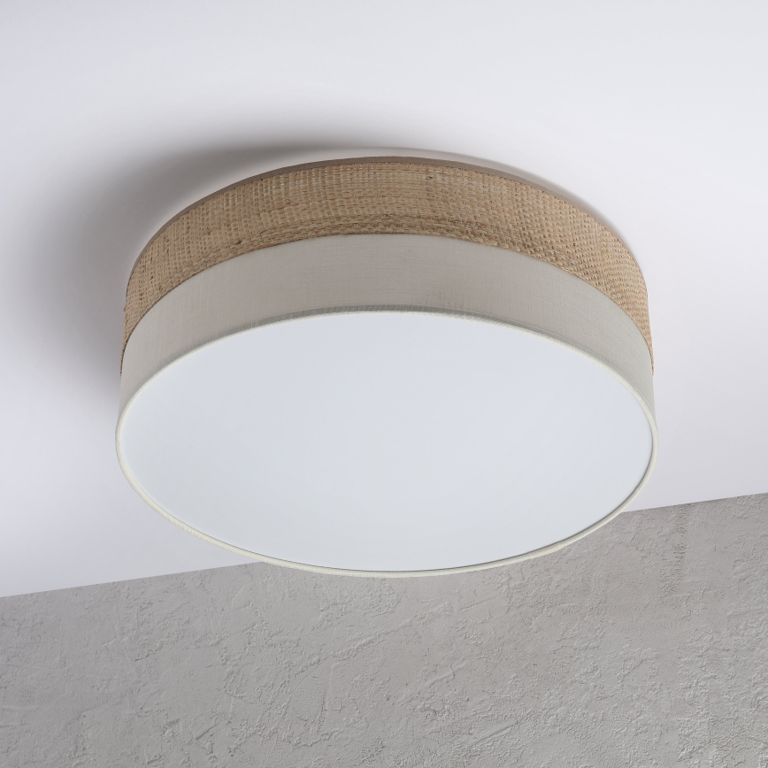 Plafonnier SIRJA BOHO 2xE27/15W/230V Ø45 cm beige/crème