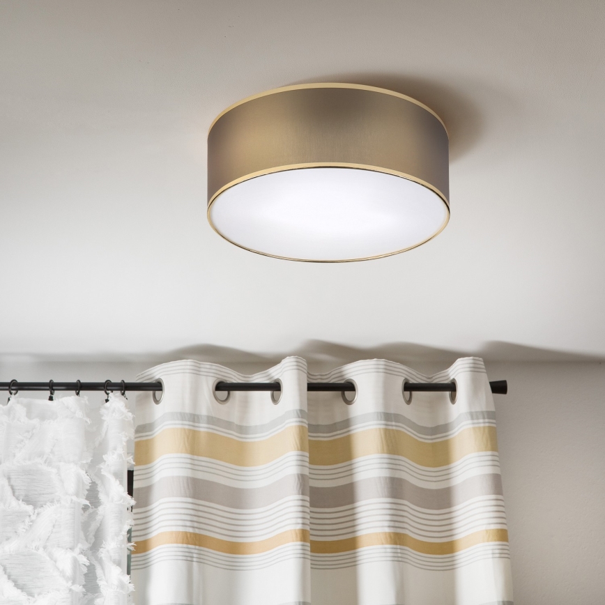 Plafonnier SIRJA DOUBLE 2xE14/15W/230V Ø 35 cm marron/doré