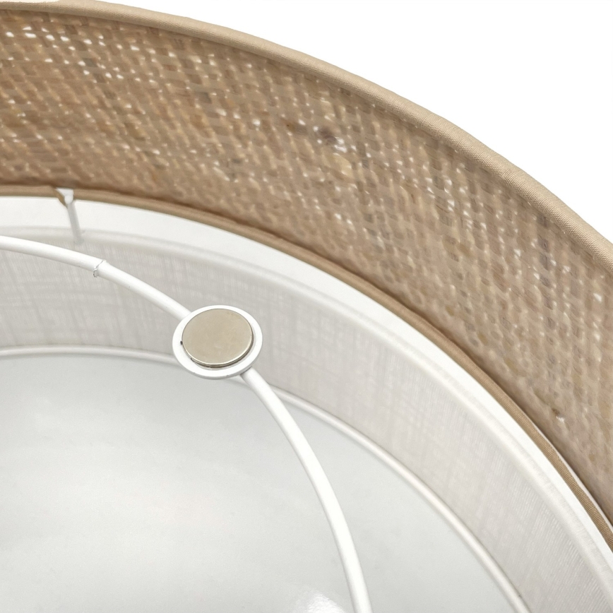 Plafonnier SIRJA DOUBLE BOHO 2xE14/15W/230V Ø 35 cm beige/blanc