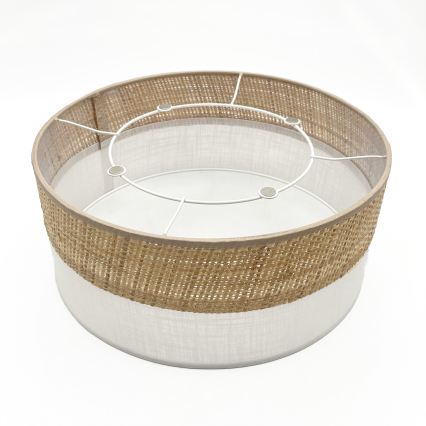 Plafonnier SIRJA DOUBLE BOHO 2xE14/15W/230V Ø 35 cm beige/blanc