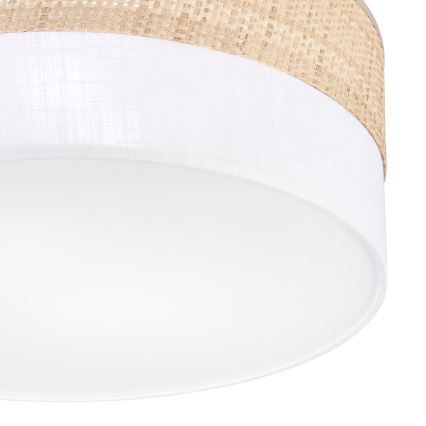 Plafonnier SIRJA DOUBLE BOHO 2xE14/15W/230V Ø 35 cm beige/blanc