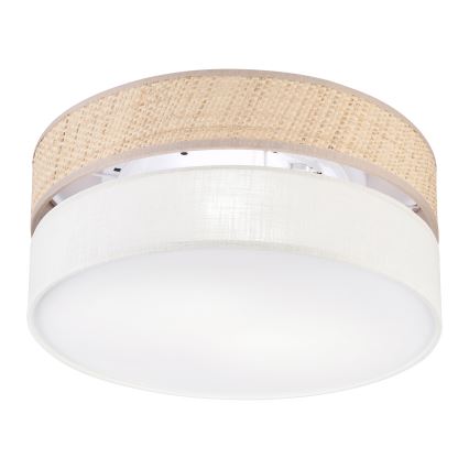 Plafonnier SIRJA DOUBLE BOHO 2xE14/15W/230V Ø 35 cm beige/crème