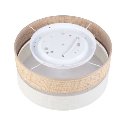 Plafonnier SIRJA DOUBLE BOHO 2xE14/15W/230V Ø 35 cm beige/crème