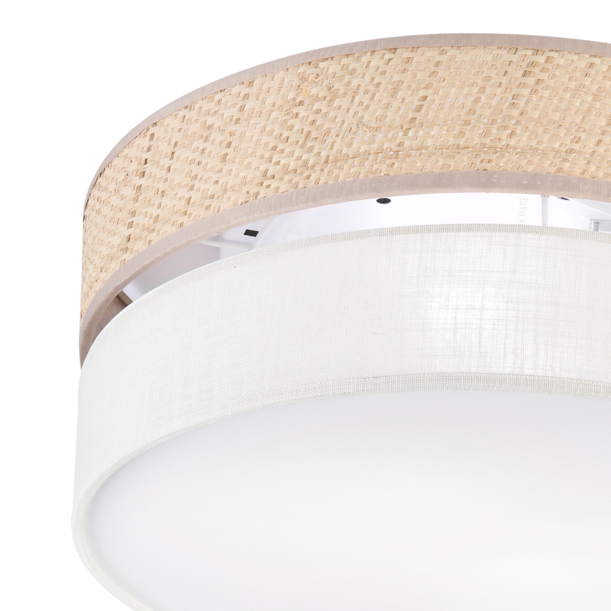 Plafonnier SIRJA DOUBLE BOHO 2xE14/15W/230V Ø 35 cm beige/crème