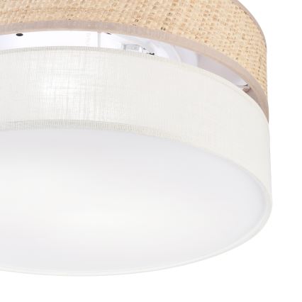 Plafonnier SIRJA DOUBLE BOHO 2xE14/15W/230V Ø 35 cm beige/crème