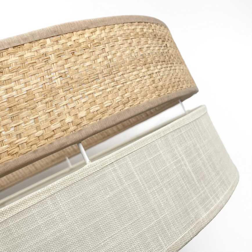 Plafonnier SIRJA DOUBLE BOHO 2xE14/15W/230V Ø 35 cm beige/crème