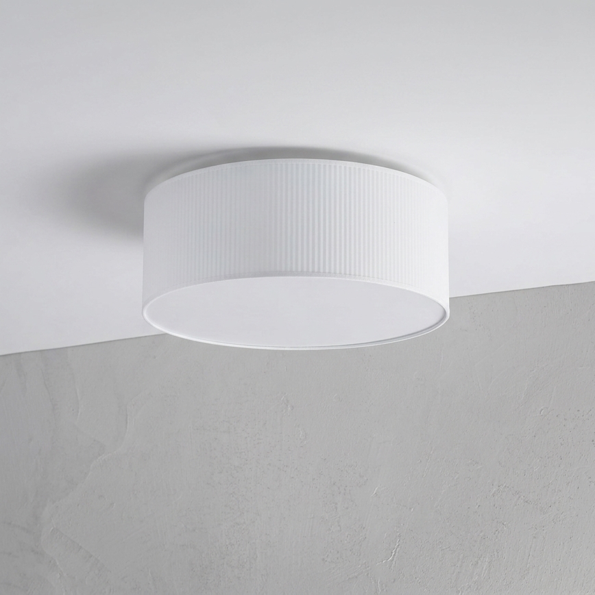 Plafonnier SIRJA PLISADO 2xE27/15W/230V Ø 35 cm blanc