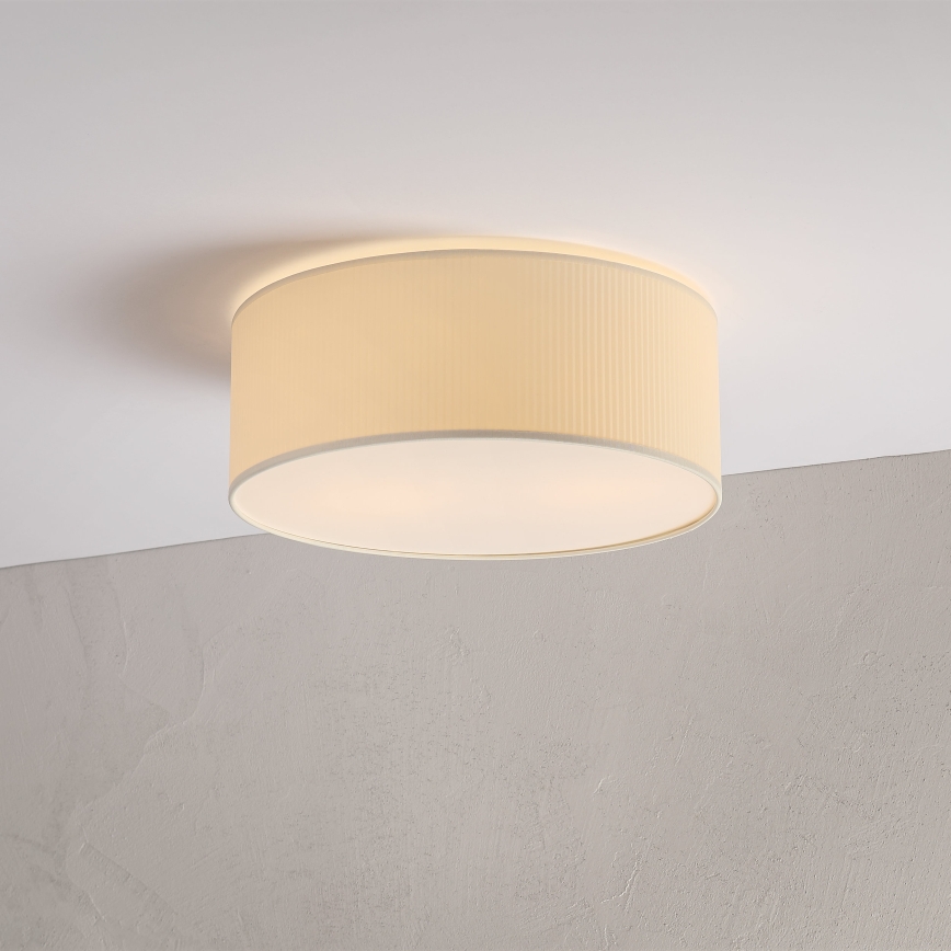 Plafonnier SIRJA PLISADO 2xE27/15W/230V Ø 35 cm crème