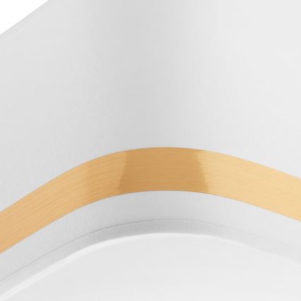 Plafonnier SIRJA SQUARE STRIPE 2xE27/15W/230V blanc/doré