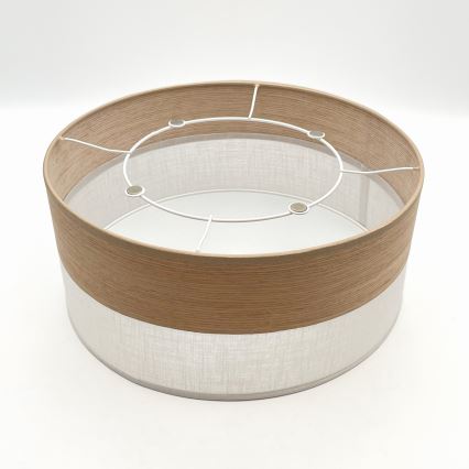 Plafonnier SIRJA WOOD 1xE27/15W/230V d. 35 cm blanc/chêne
