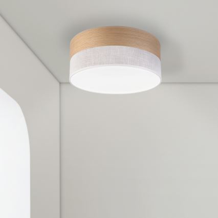 Plafonnier SIRJA WOOD LED/20W/230V d. 35 cm blanc/chêne