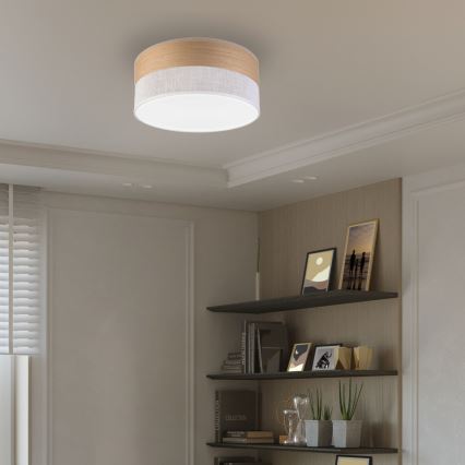 Plafonnier SIRJA WOOD LED/20W/230V d. 35 cm blanc/chêne