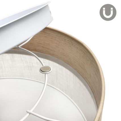 Plafonnier SIRJA WOOD LED/20W/230V d. 35 cm blanc/chêne