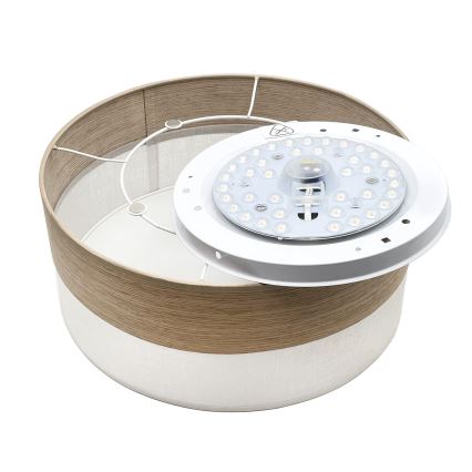 Plafonnier SIRJA WOOD LED/20W/230V d. 35 cm blanc/chêne