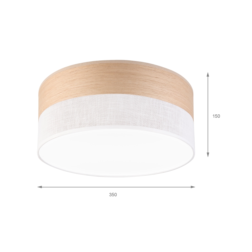 Plafonnier SIRJA WOOD LED/20W/230V d. 35 cm blanc/chêne