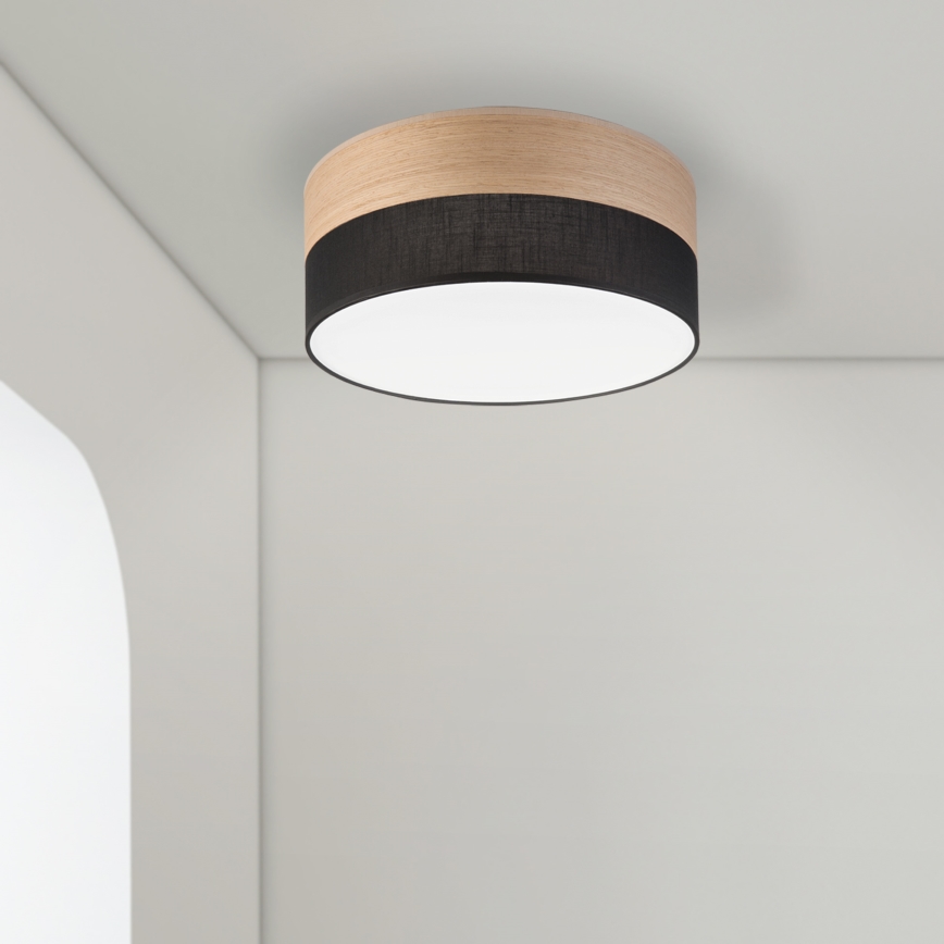 Plafonnier SIRJA WOOD LED/20W/230V d. 35 cm noir/chêne