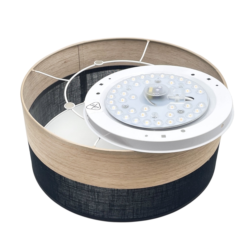 Plafonnier SIRJA WOOD LED/20W/230V d. 35 cm noir/chêne