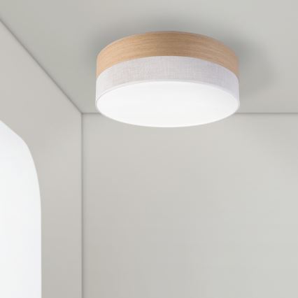 Plafonnier SIRJA WOOD LED/36W/230V d. 45 cm blanc/chêne