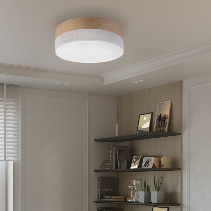Plafonnier SIRJA WOOD LED/36W/230V d. 45 cm blanc/chêne