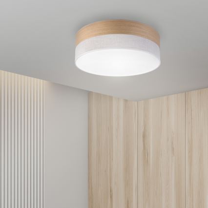 Plafonnier SIRJA WOOD LED/36W/230V d. 45 cm blanc/chêne