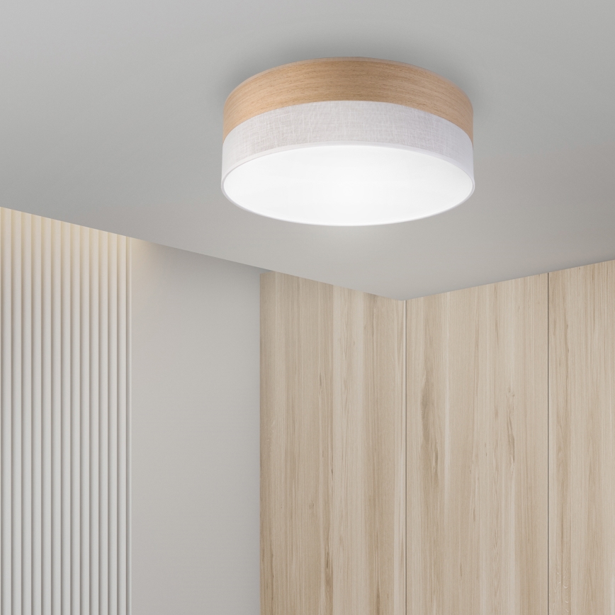 Plafonnier SIRJA WOOD LED/36W/230V d. 45 cm blanc/chêne
