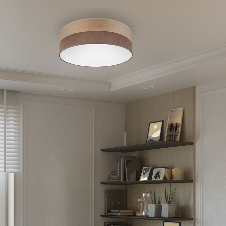 Plafonnier SIRJA WOOD LED/36W/230V d. 45 cm marron/chêne