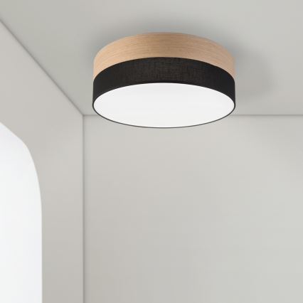 Plafonnier SIRJA WOOD LED/36W/230V d. 45 cm noir/chêne