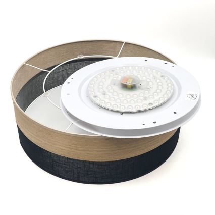 Plafonnier SIRJA WOOD LED/36W/230V d. 45 cm noir/chêne