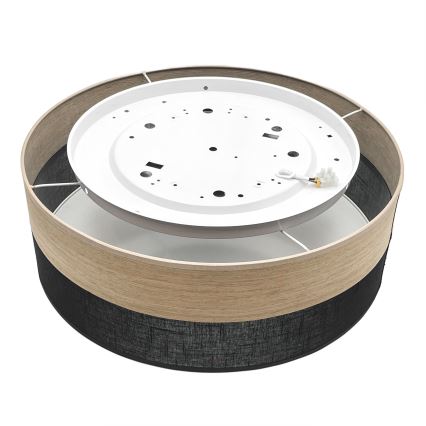 Plafonnier SIRJA WOOD LED/36W/230V d. 45 cm noir/chêne