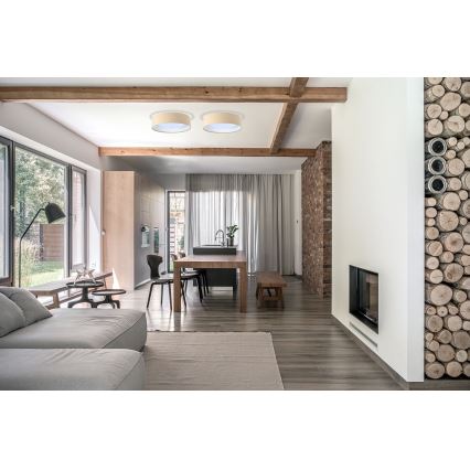 Plafonnier à intensité variable SMART GALAXY LED/36W/230V d. 55 cm 2700-6500K Wi-Fi Tuya beige/blanc + Télécommande